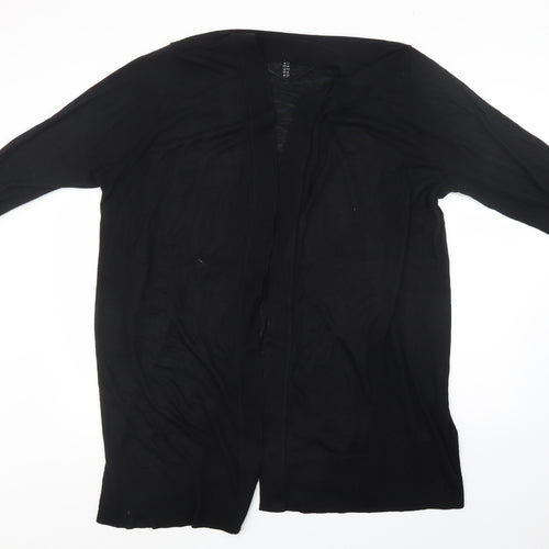 Preworn Womens Black  Knit Cardigan Jumper Size L
