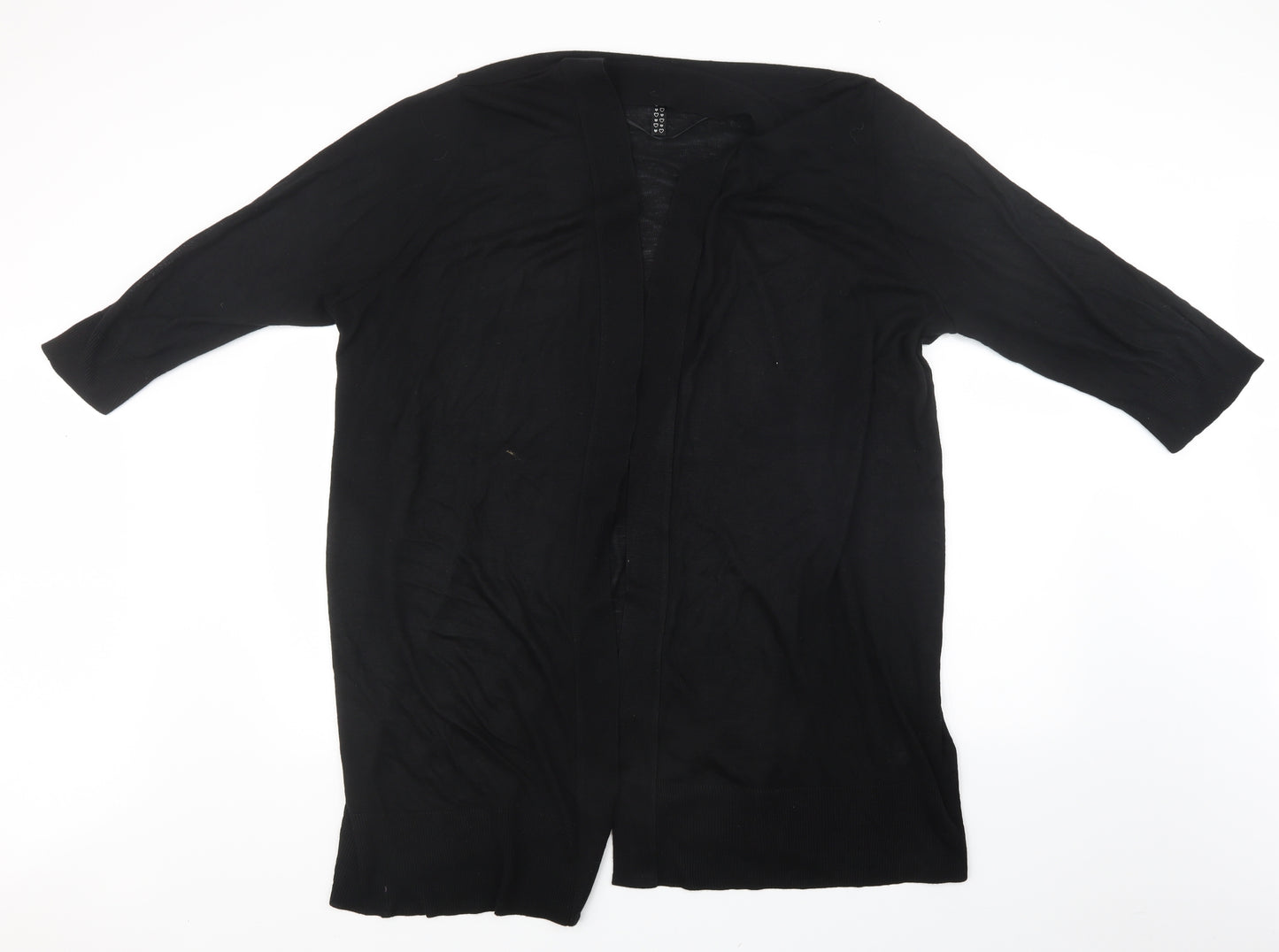 Preworn Womens Black  Knit Cardigan Jumper Size L