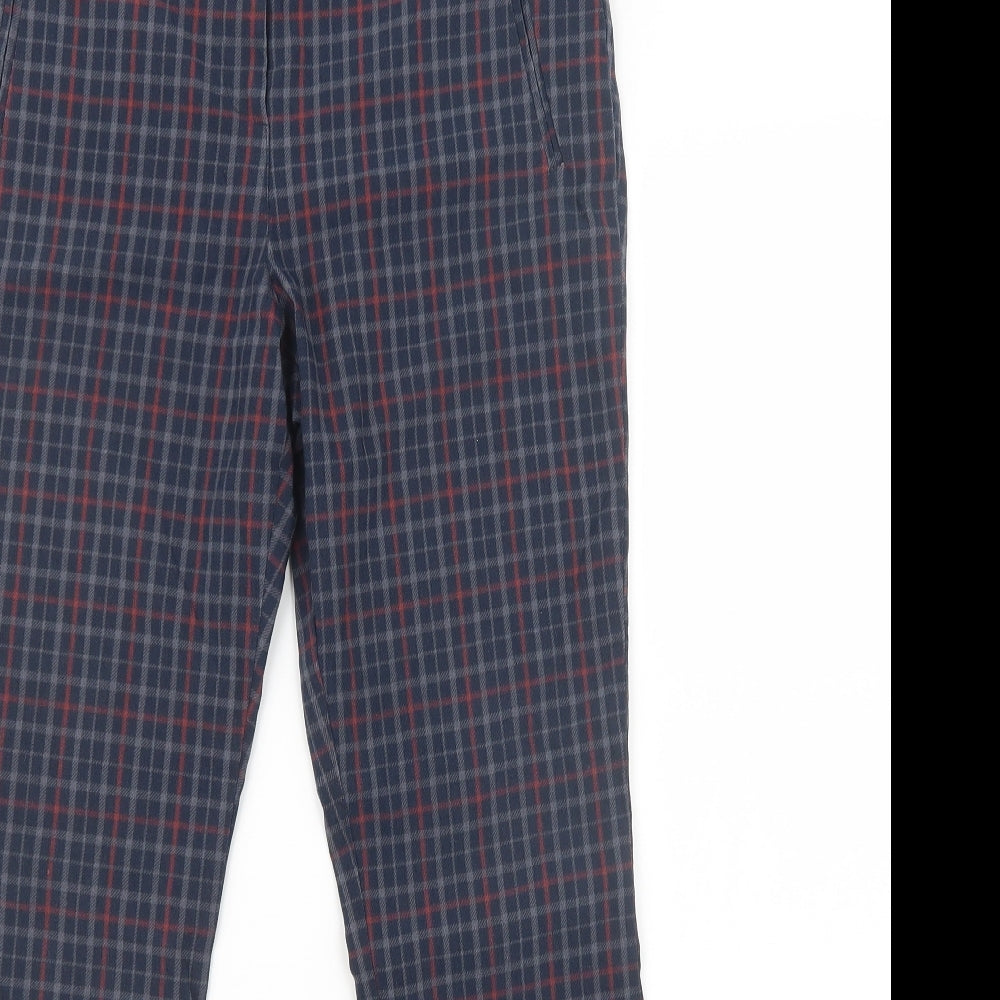 Debenhams Womens Blue Check  Trousers  Size 12 L30 in