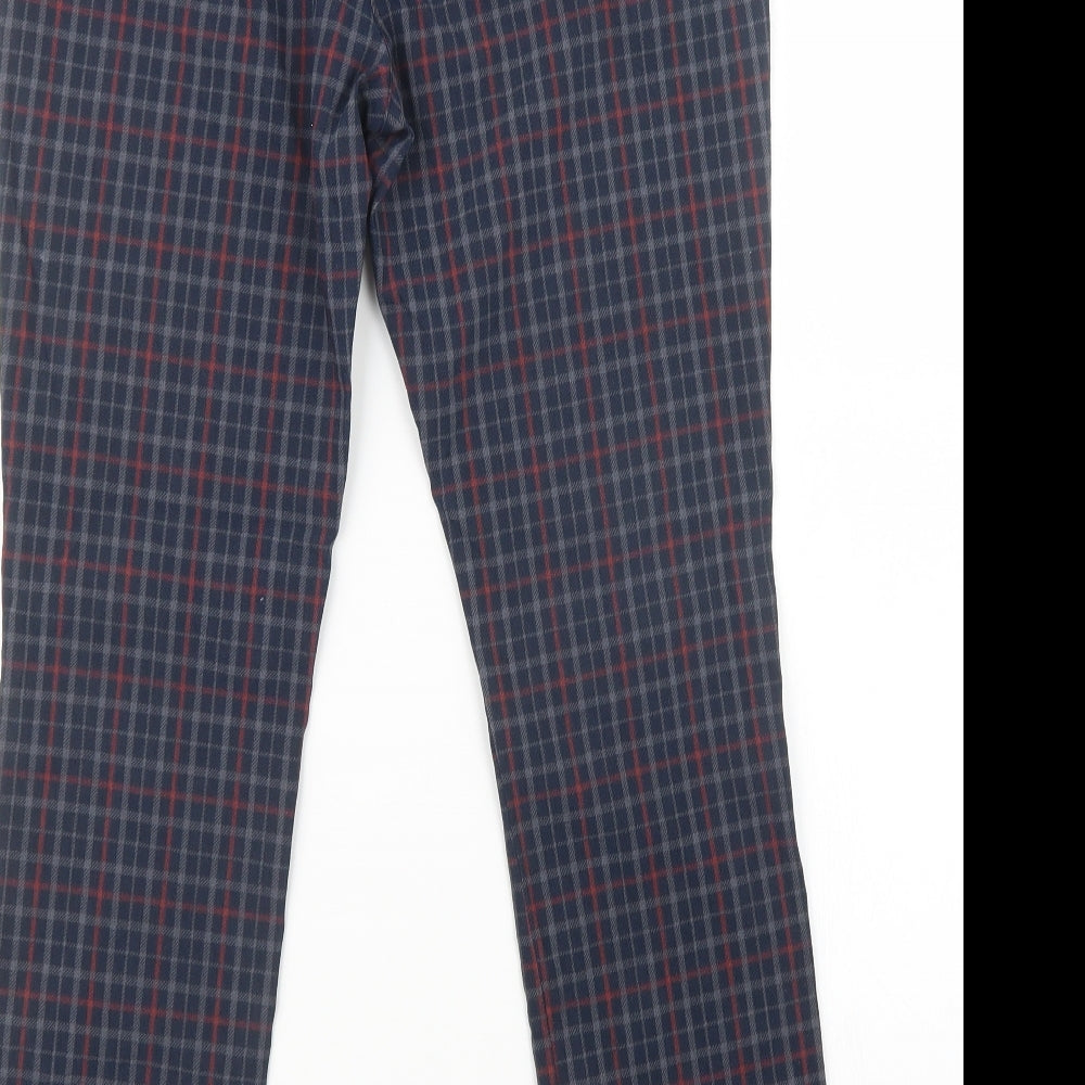 Debenhams Womens Blue Check  Trousers  Size 12 L30 in
