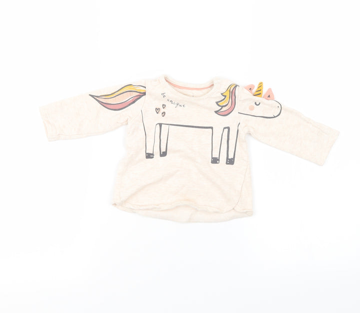 F&F Girls Pink   Pullover Jumper Size 3-6 Months