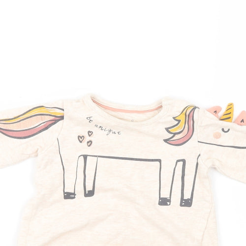 F&F Girls Pink   Pullover Jumper Size 3-6 Months