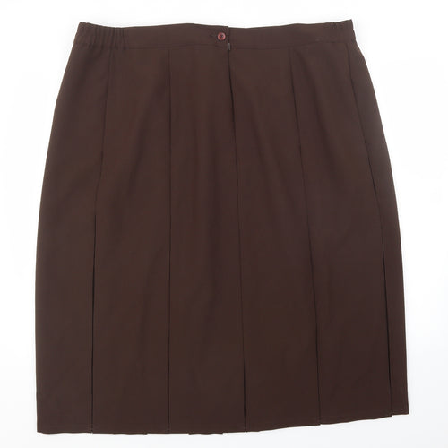Damart Womens Brown   A-Line Skirt Size 42