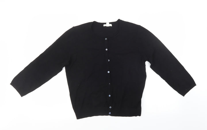 H&M Womens Black  Knit Cardigan Jumper Size M