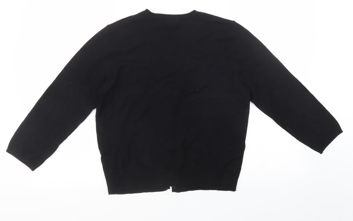 H&M Womens Black  Knit Cardigan Jumper Size M