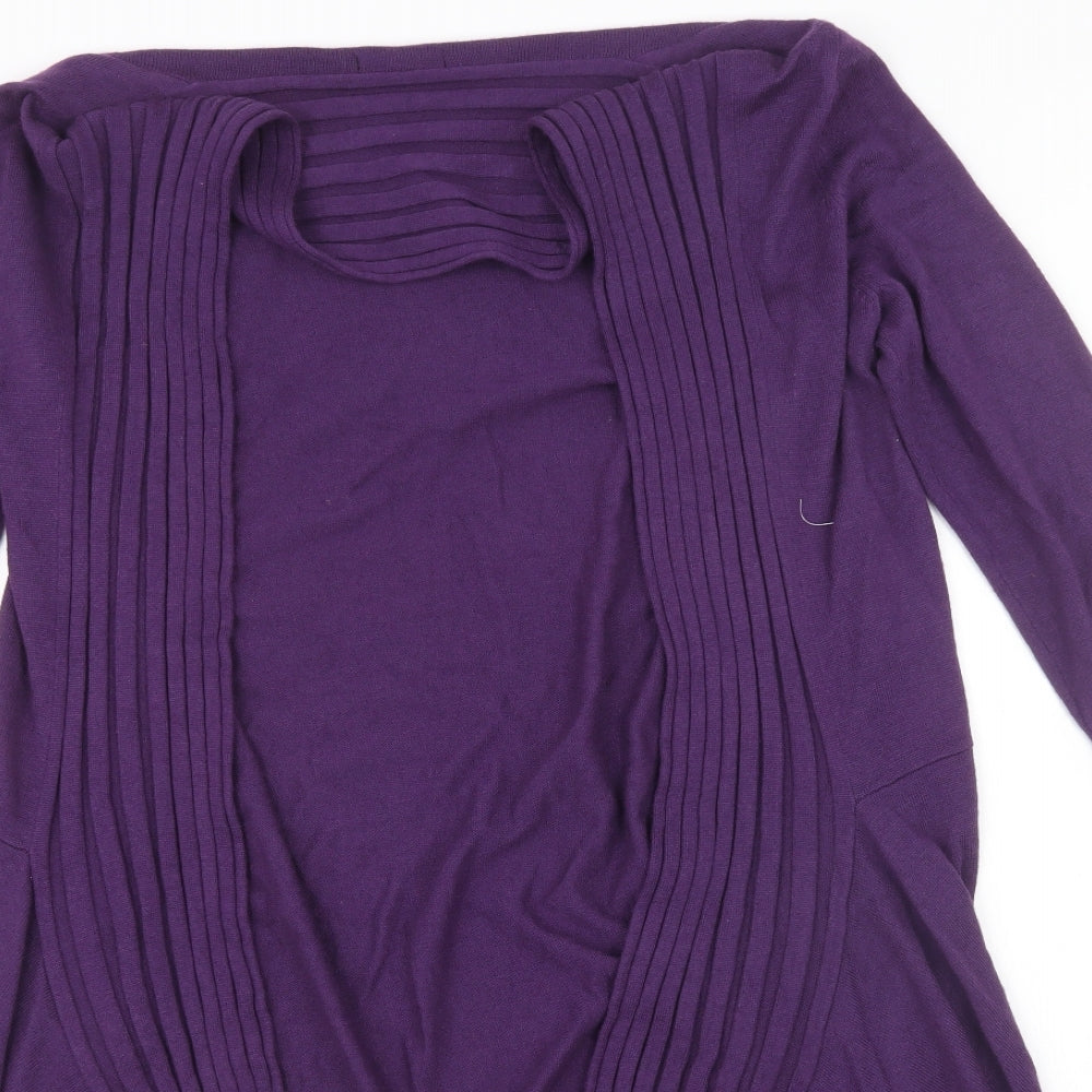 Matalan Womens Purple  Knit Cardigan Jumper Size 12