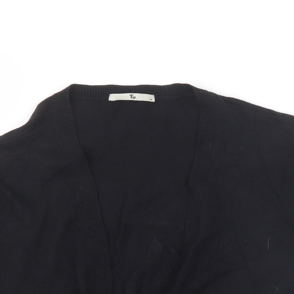 Sainsburys Womens Black  Knit Cardigan Jumper Size 14