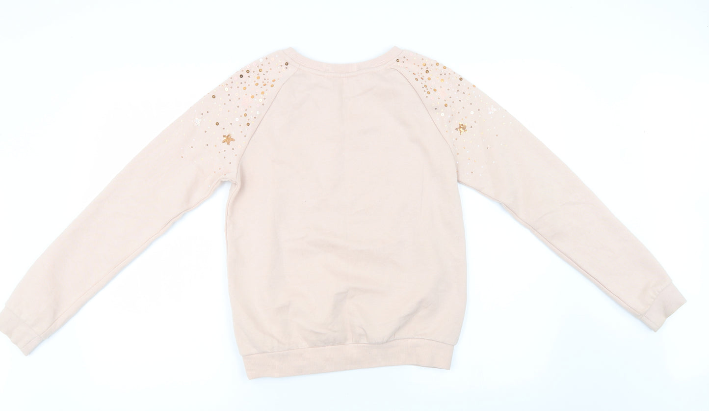 H&M Girls Pink   Pullover Sweatshirt Size 13 Years