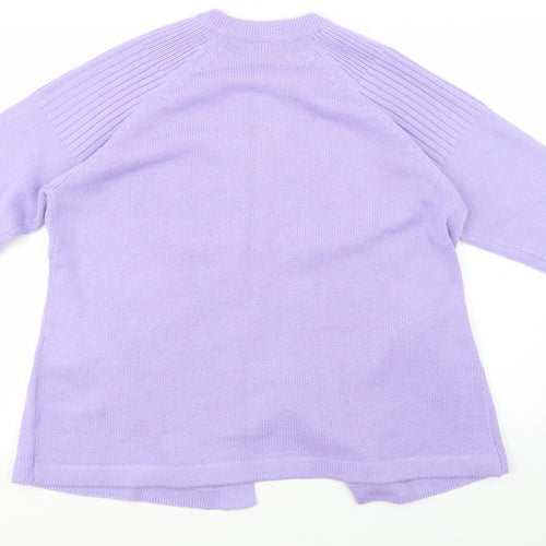 Preworn Womens Purple  Knit Cardigan Jumper Size 18