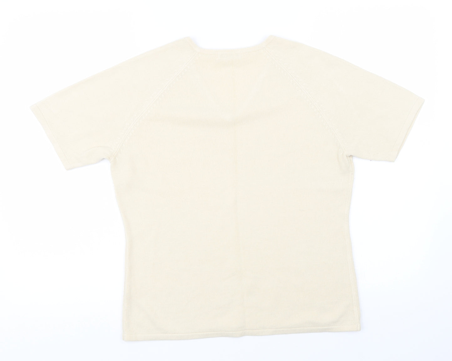 Berkertex Womens Yellow  Knit Basic T-Shirt Size 14