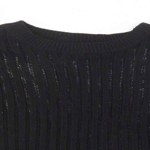 Primark Womens Black  Knit Pullover Sweatshirt Size 14