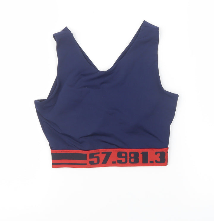 workout Womens Blue Cropped Casual Size 8