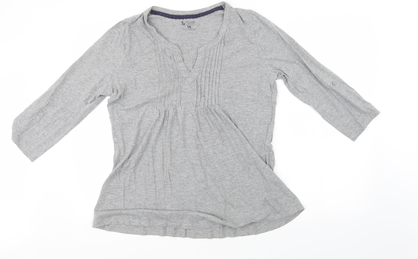 Sainsburys Womens Grey   Basic T-Shirt Size 16