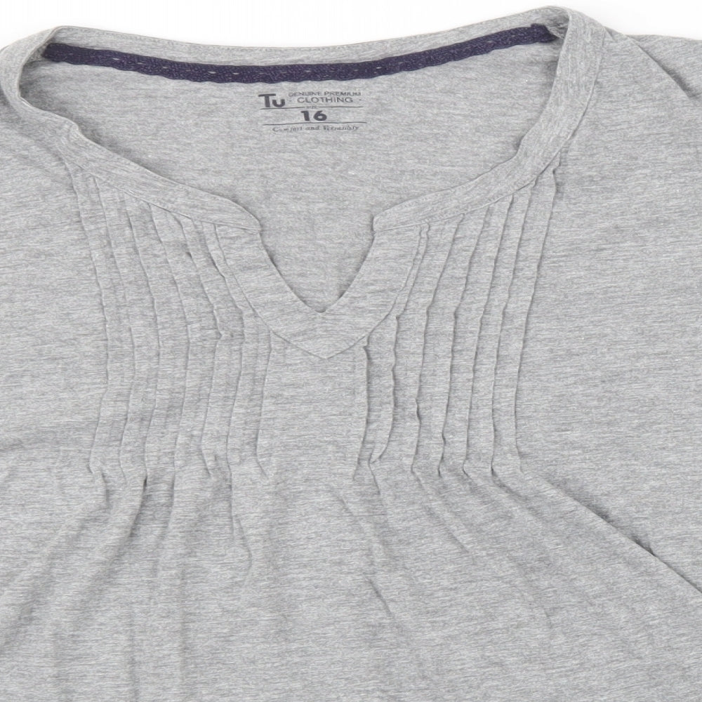 Sainsburys Womens Grey   Basic T-Shirt Size 16