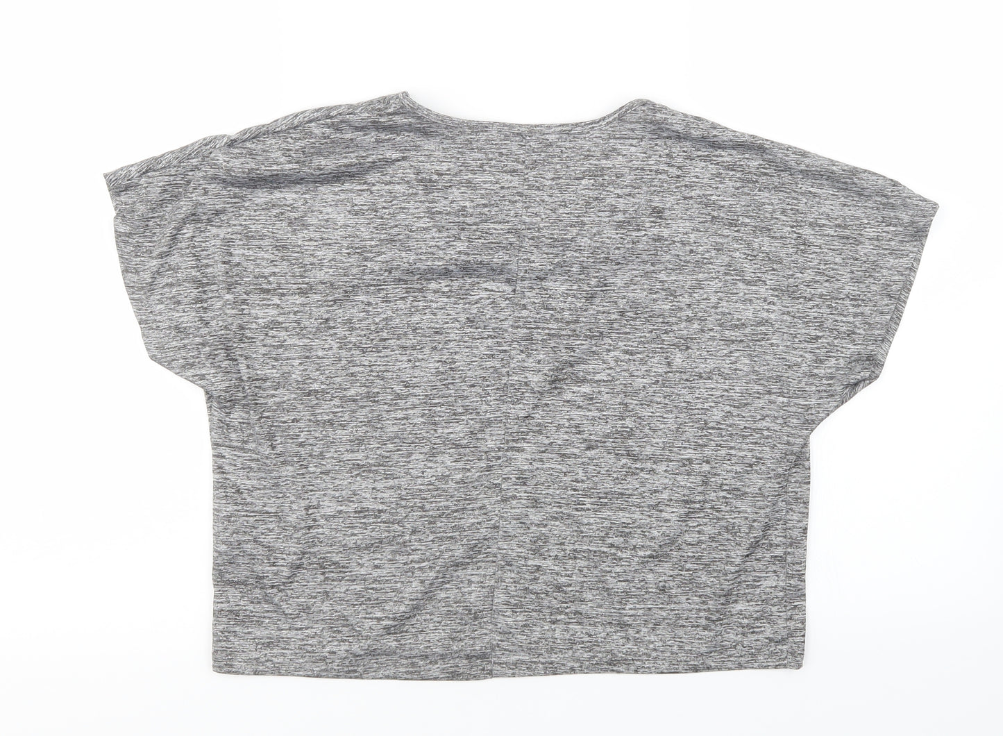 Matalan Womens Grey   Cropped T-Shirt Size S