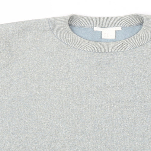 H&M Womens Green  Knit Pullover Sweatshirt Size S
