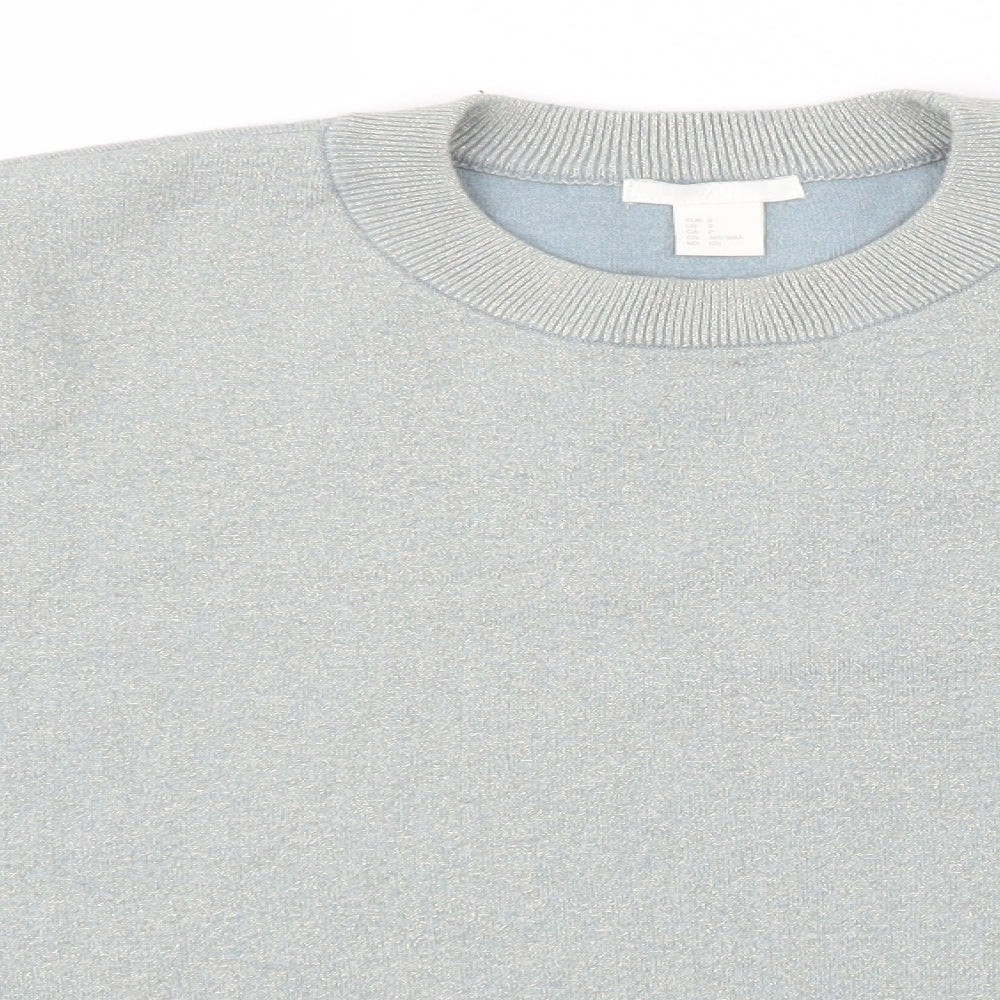 H&M Womens Green  Knit Pullover Sweatshirt Size S
