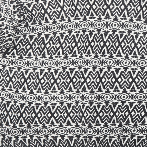 Marks and Spencer Womens Black Geometric  Cardigan Jumper Size 8