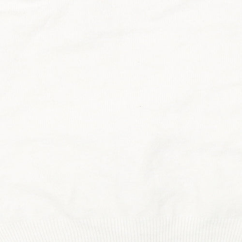H&M Womens White  Knit Pullover Sweatshirt Size M  - Over Sized