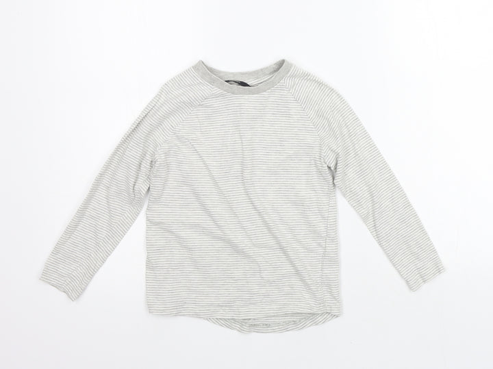 George Boys White Striped Basic T-Shirt Size 5-6 Years