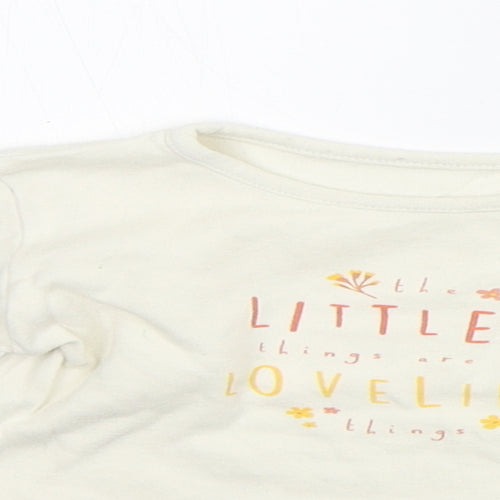 George Girls White   Basic T-Shirt Size 12-18 Months