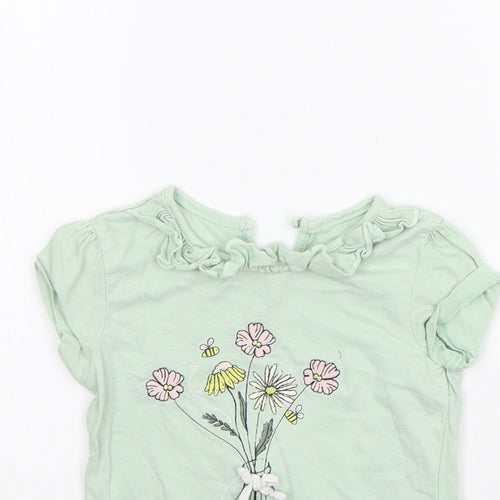 Primark Girls Green   Basic T-Shirt Size 18-24 Months