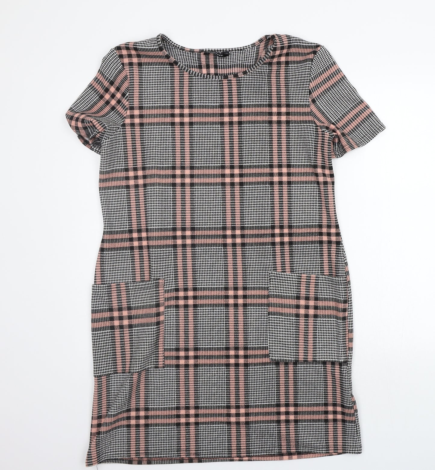 Peacocks Womens Green Check  Jumper Dress  Size 14