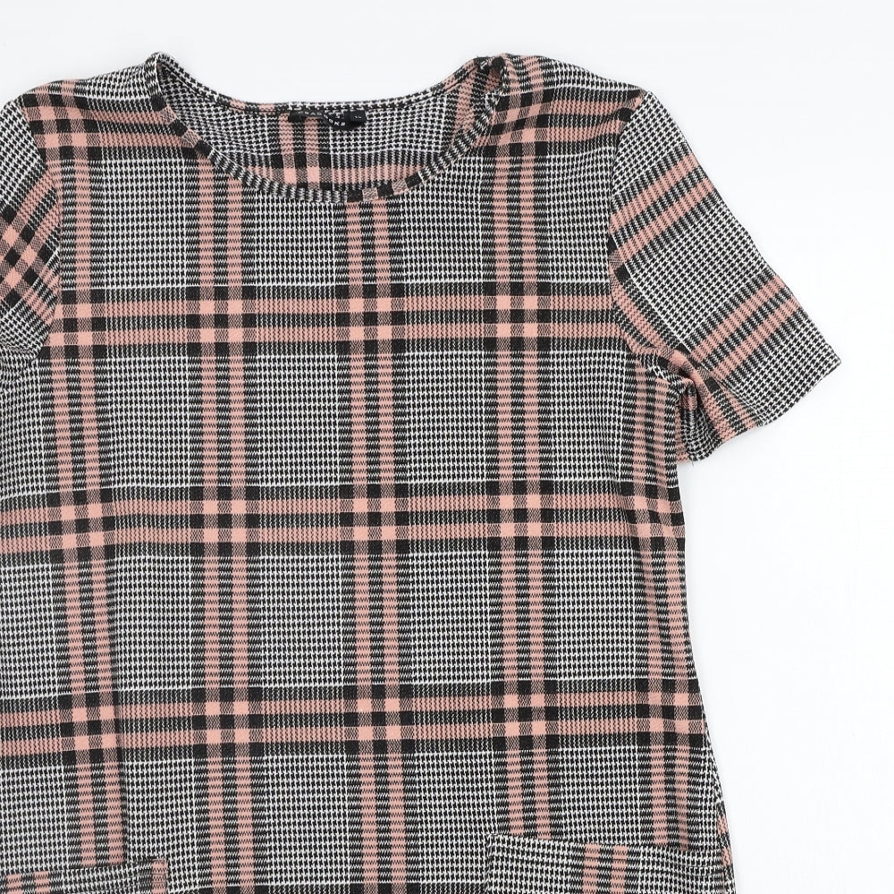 Peacocks Womens Green Check  Jumper Dress  Size 14