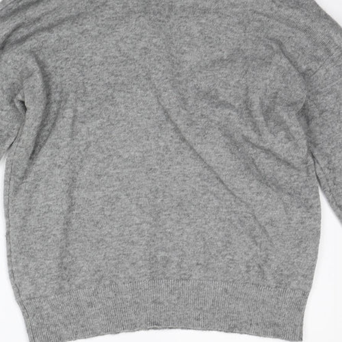 Dorothy Perkins Womens Grey Floral  Pullover Jumper Size 14