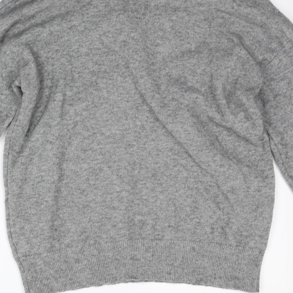 Dorothy Perkins Womens Grey Floral  Pullover Jumper Size 14