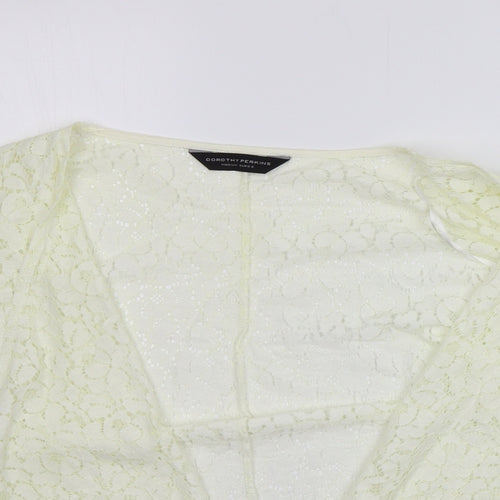 Dorothy Perkins Womens Yellow   Cardigan Jumper Size M