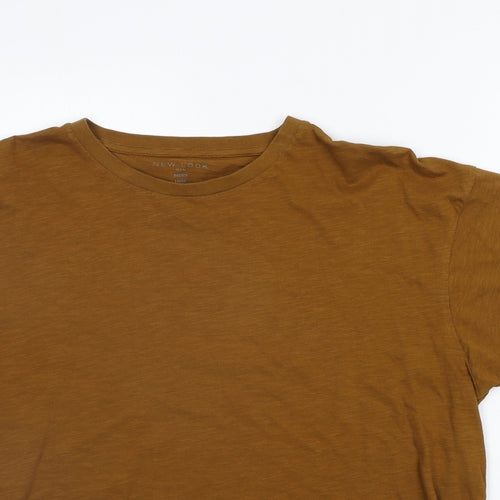 New Look Mens Brown Houndstooth   T-Shirt Size L