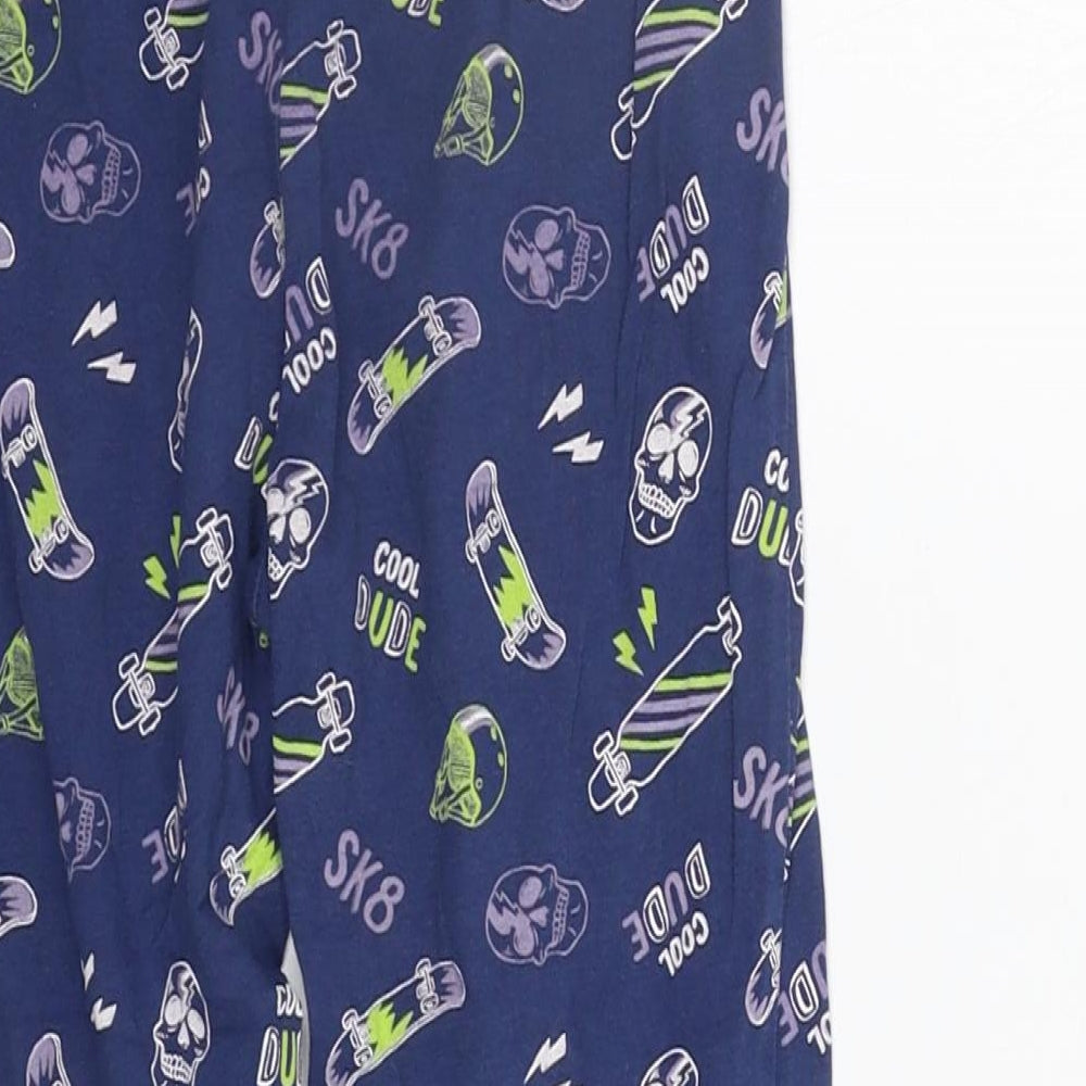 Matalan Girls Blue Geometric  Top Pyjama Pants Size 5 Years