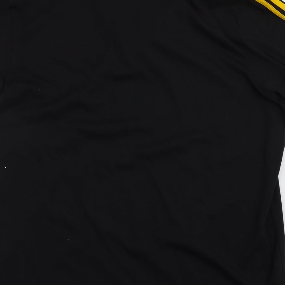 adidas Mens Black Striped   Polo Size 48