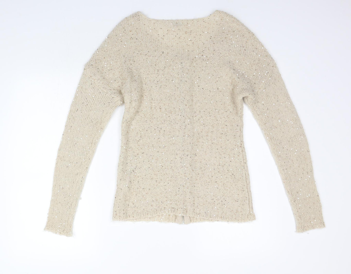 Coaster Womens Beige   Full Zip Jumper Size S