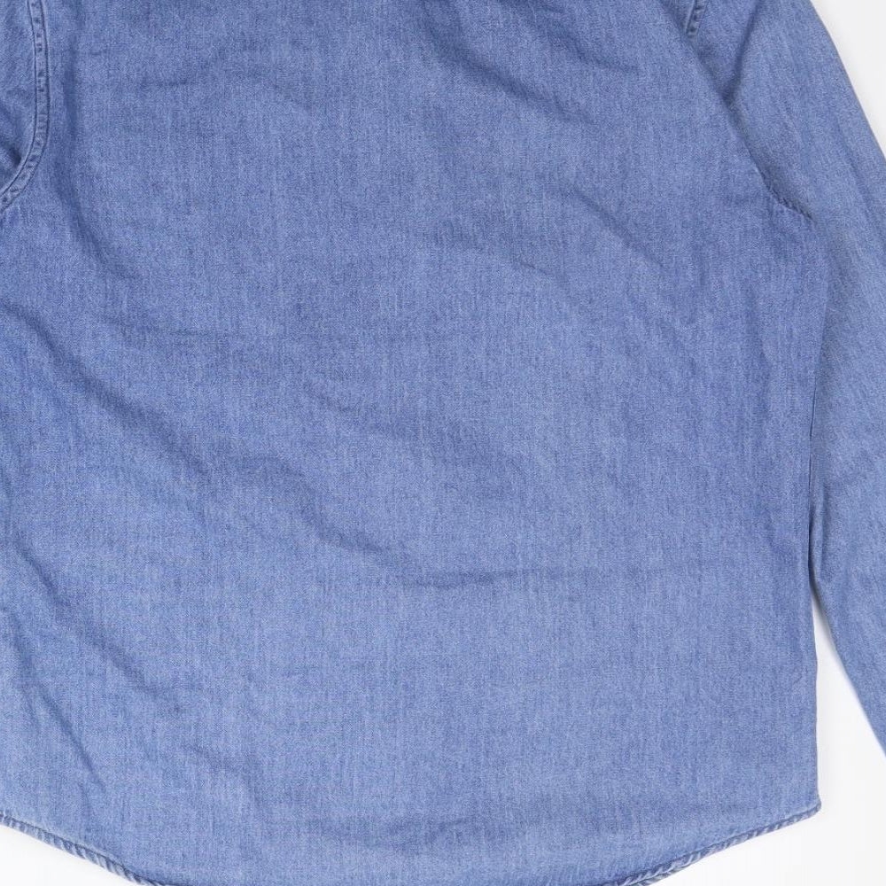 NEXT Womens Blue   Basic Button-Up Size S