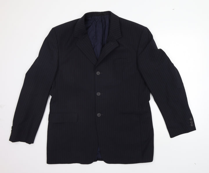 Preworn Mens Blue   Jacket Suit Jacket Size S