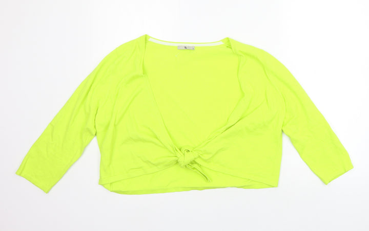 TU Womens Green Cardigan Jumper Size 16