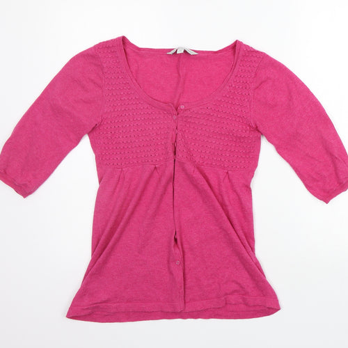 Crew Clothing Womens Pink   Cardigan Jumper Size 10