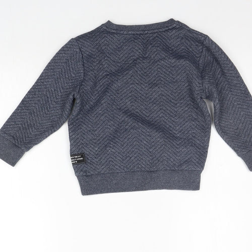 Primark Girls Grey   Henley Jumper Size 4-5 Years