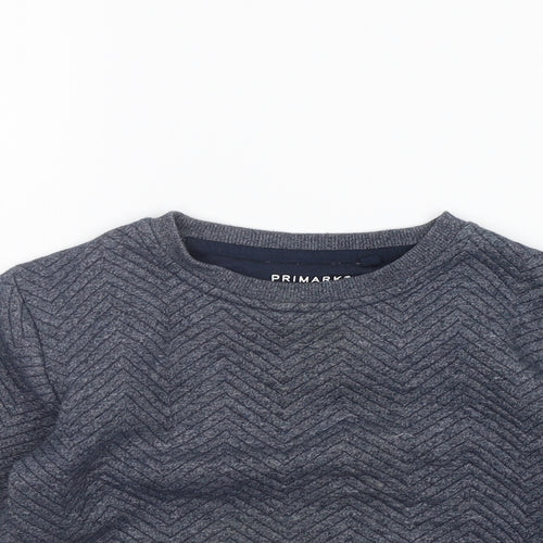 Primark Girls Grey   Henley Jumper Size 4-5 Years