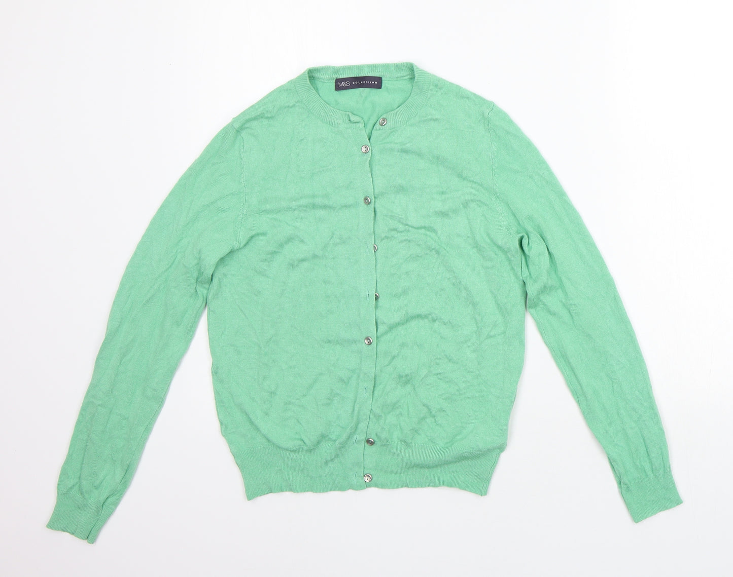 Marks and Spencer Womens Green   Cardigan Jumper Size 12