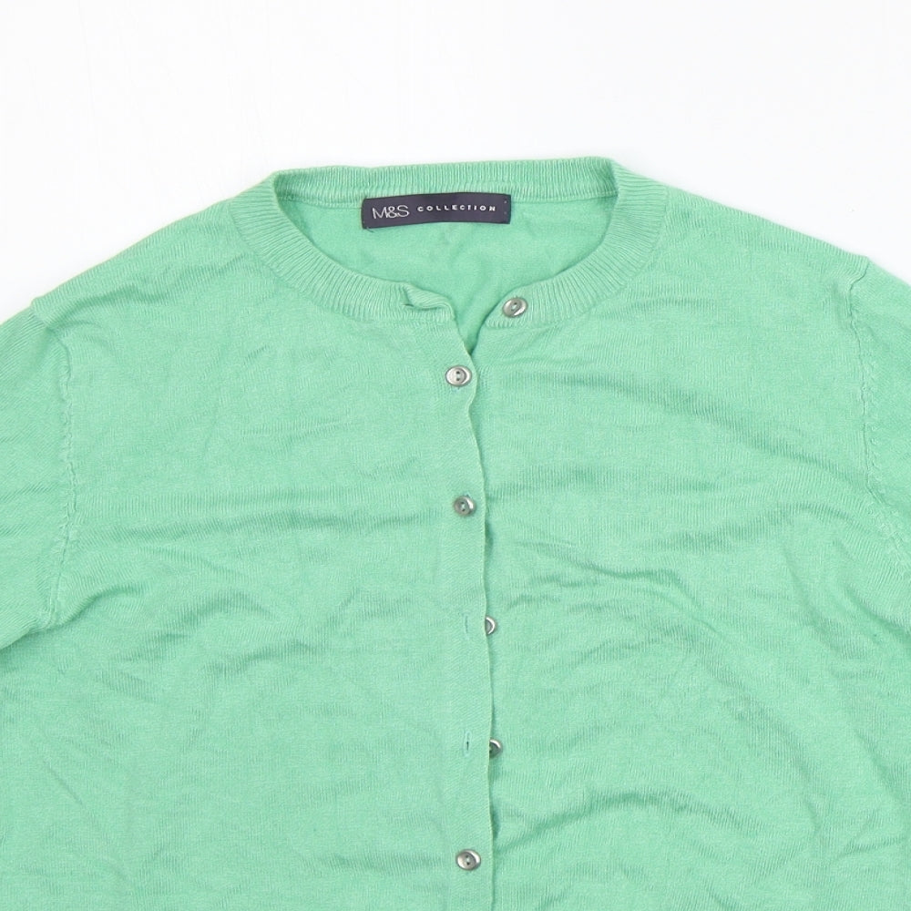 Marks and Spencer Womens Green   Cardigan Jumper Size 12