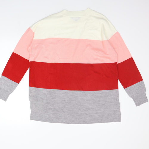 Dorothy Perkins Womens Beige Striped  Pullover Jumper Size 14