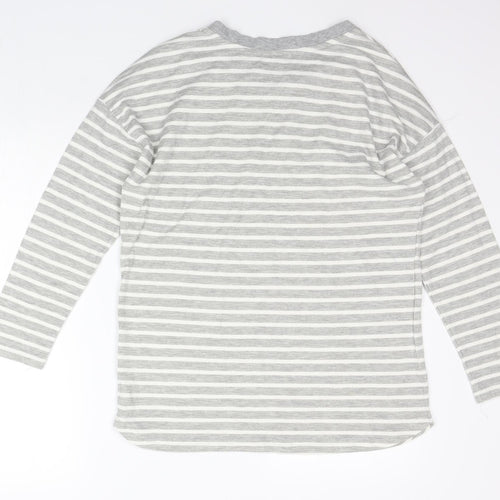 Preworn Womens Grey Striped  Top Pyjama Top Size 12