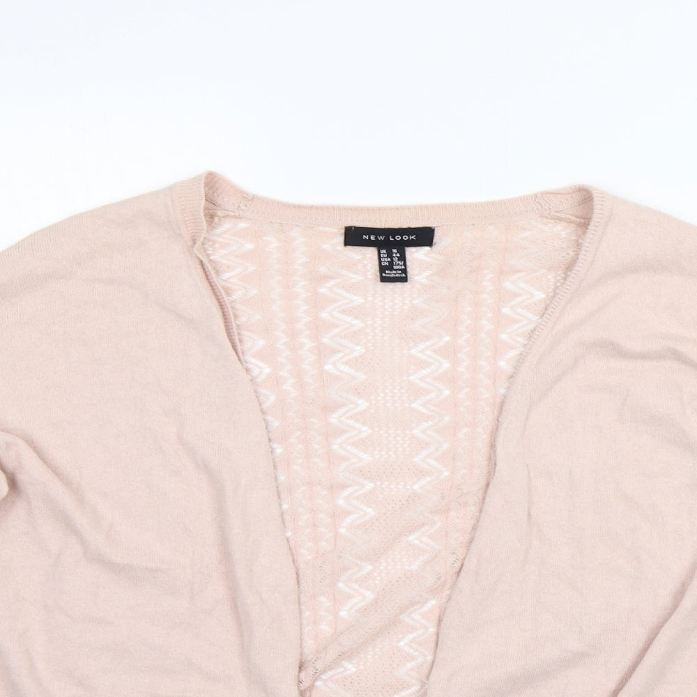 New Look Womens Pink   Cardigan Jumper Size 16