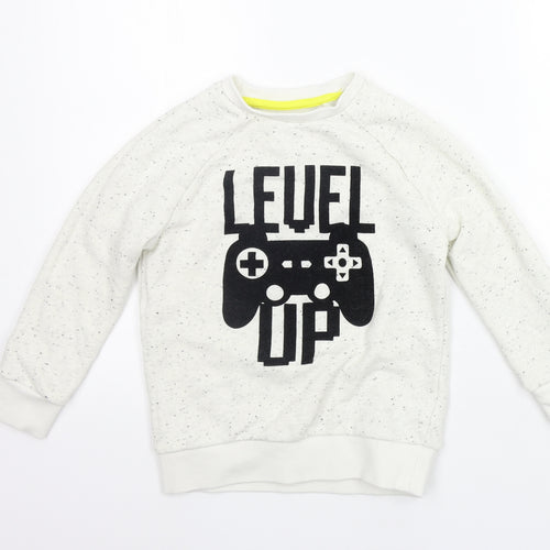 F&F Girls White   Pullover Jumper Size 6-7 Years