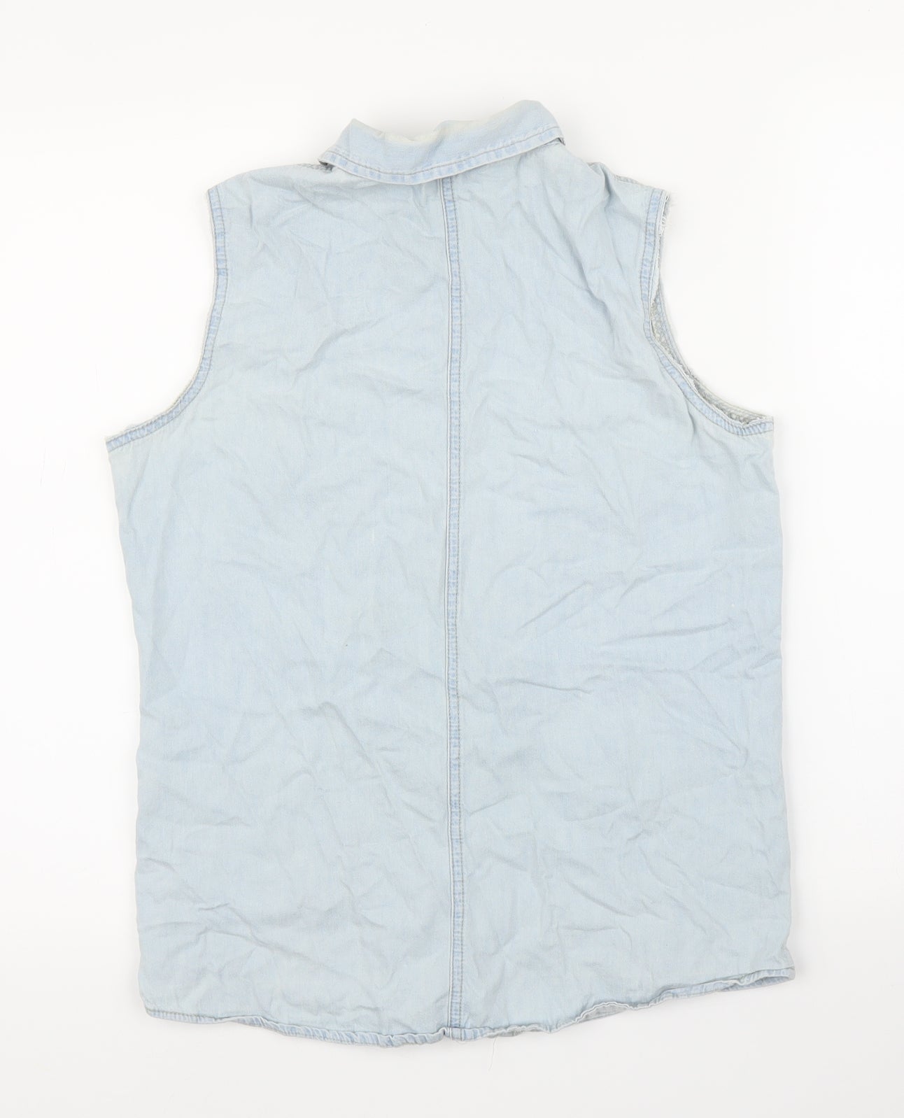 New Look Girls Blue  Denim Basic Blouse Size 14 Years