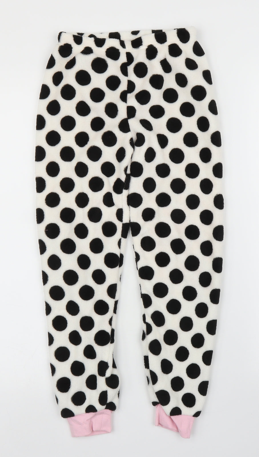 Matalan Girls White Polka Dot  Capri Pyjama Pants Size 8-9 Years