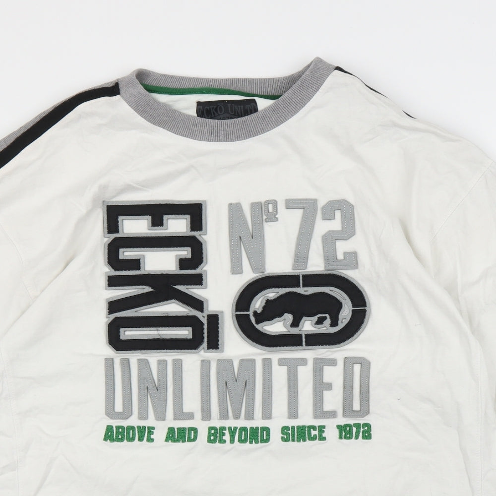 Ecko Unit Mens White    T-Shirt Size XL